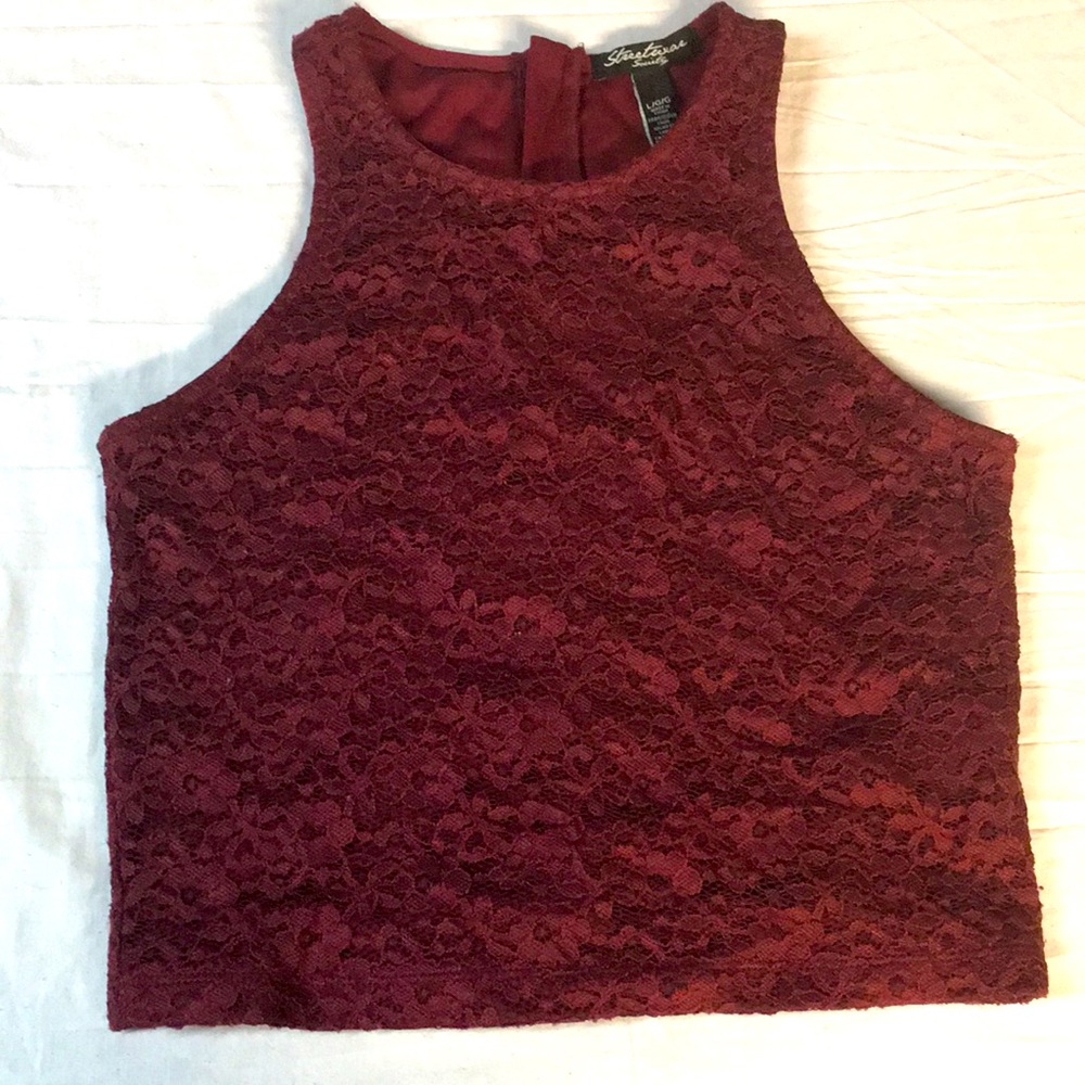 Crop top with Zip up back